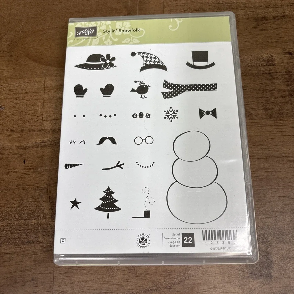Stampin' Up! Stylin' Snowfolk Stamp Set Snowman Winter Holiday126287